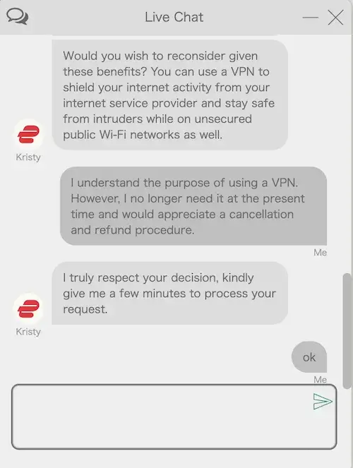 ExpressVPNの返金手続き