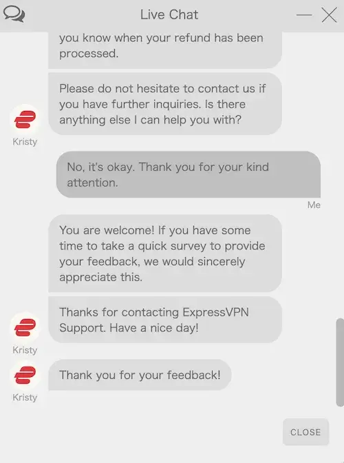ExpressVPNの返金手続き
